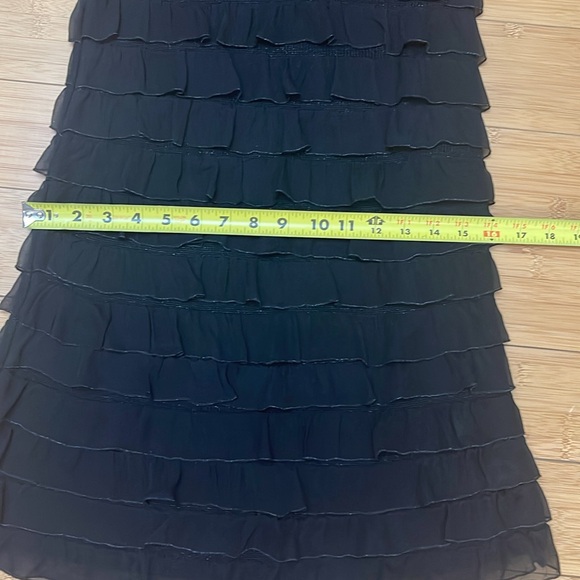 Little Black Dress Tiered Layered With Ruffles Sleeveless Women's Size S - Picture 9 of 15